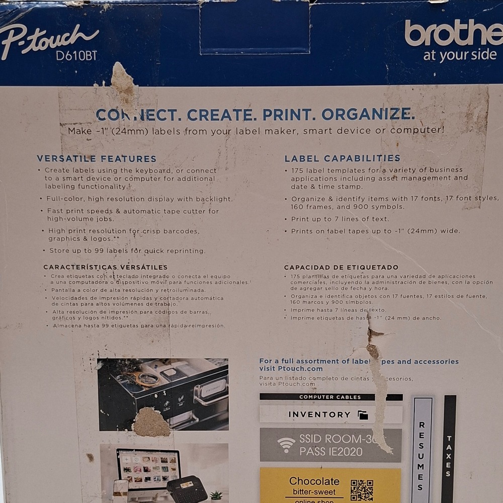 Brother P-Touch D610BT Professional Connected Label Maker Bluetooth USB Black - Picture 10 of 11